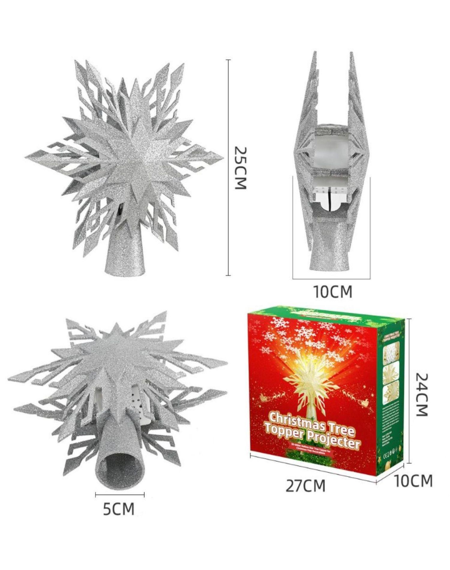 Estrella Iluminada LED Adorno Árbol Navidad Proyección 28o1-2