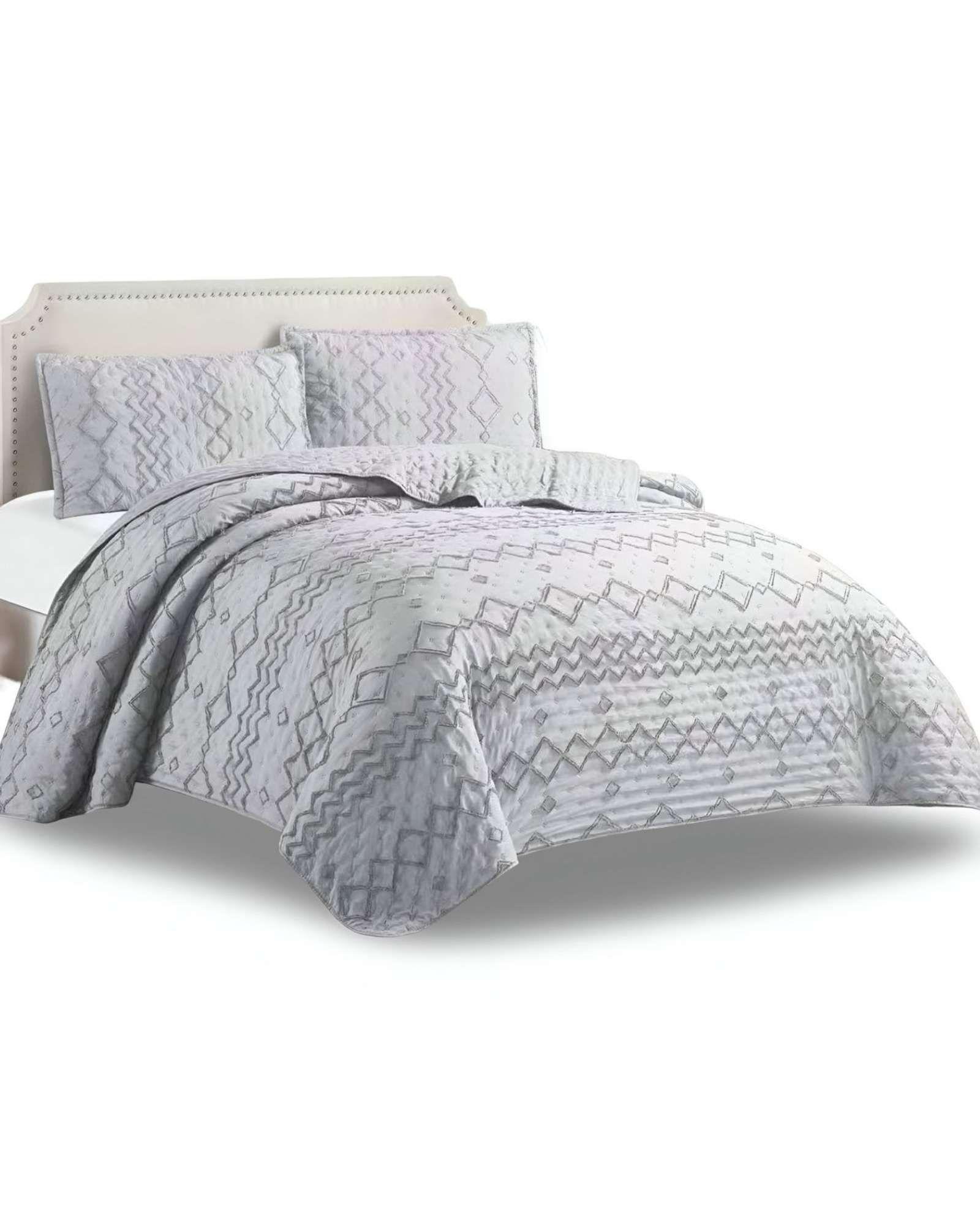 CUBRECAMA QUILT TUFTING DE LUJO SUAVE PLAZA Y MEDIA t07-0