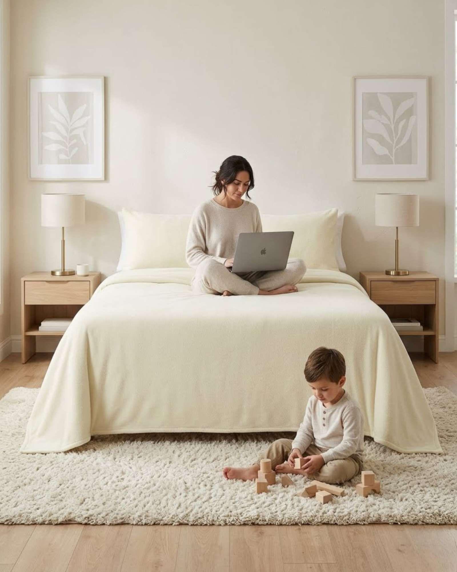 Juego De Sabanas De Polar Ultra Suave 2 Plazas m6-4