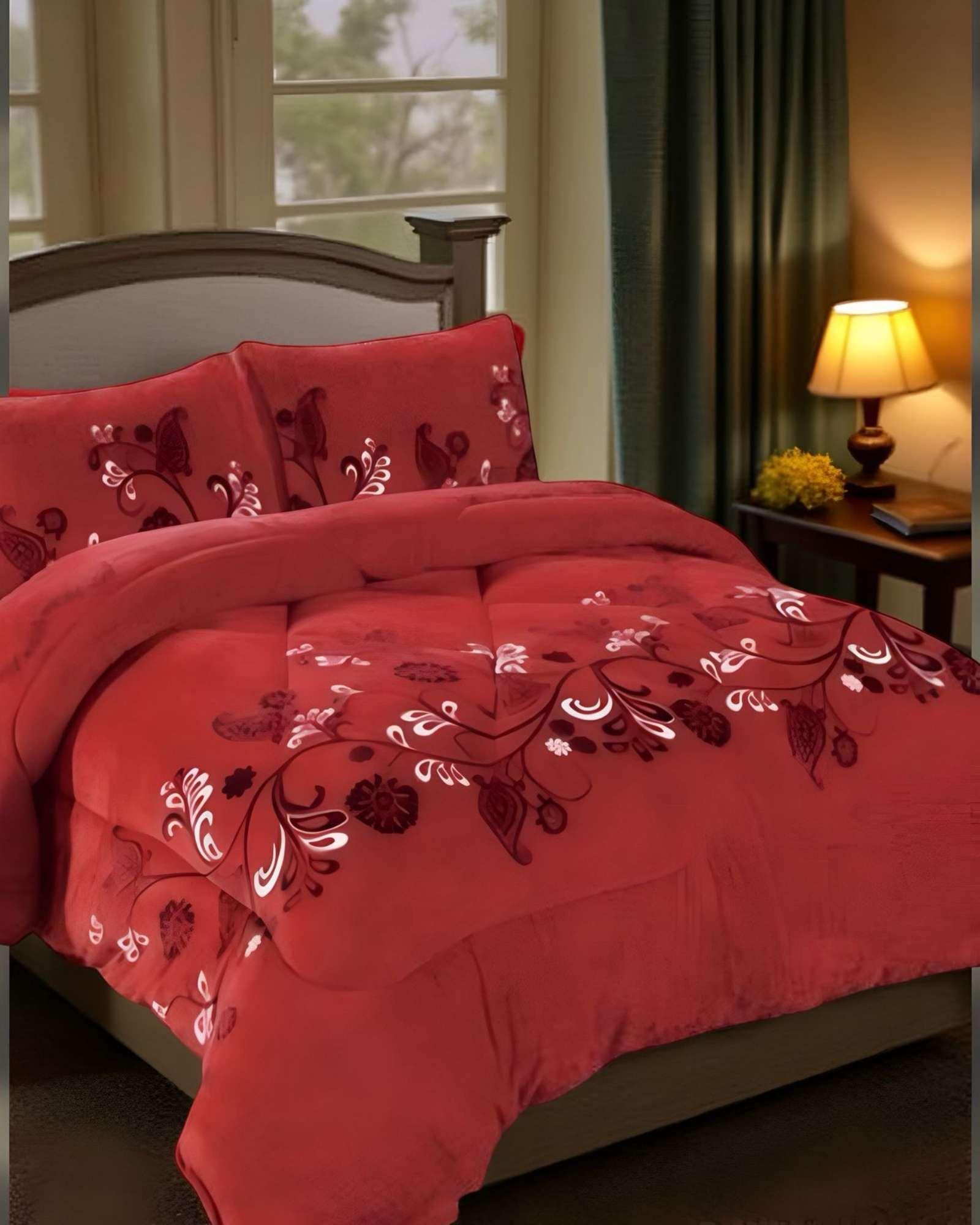 COBERTOR ELEGANTE DE INVIERNO PLUSH CON CHIPORRO PLAZA Y MEDIA S44-1
