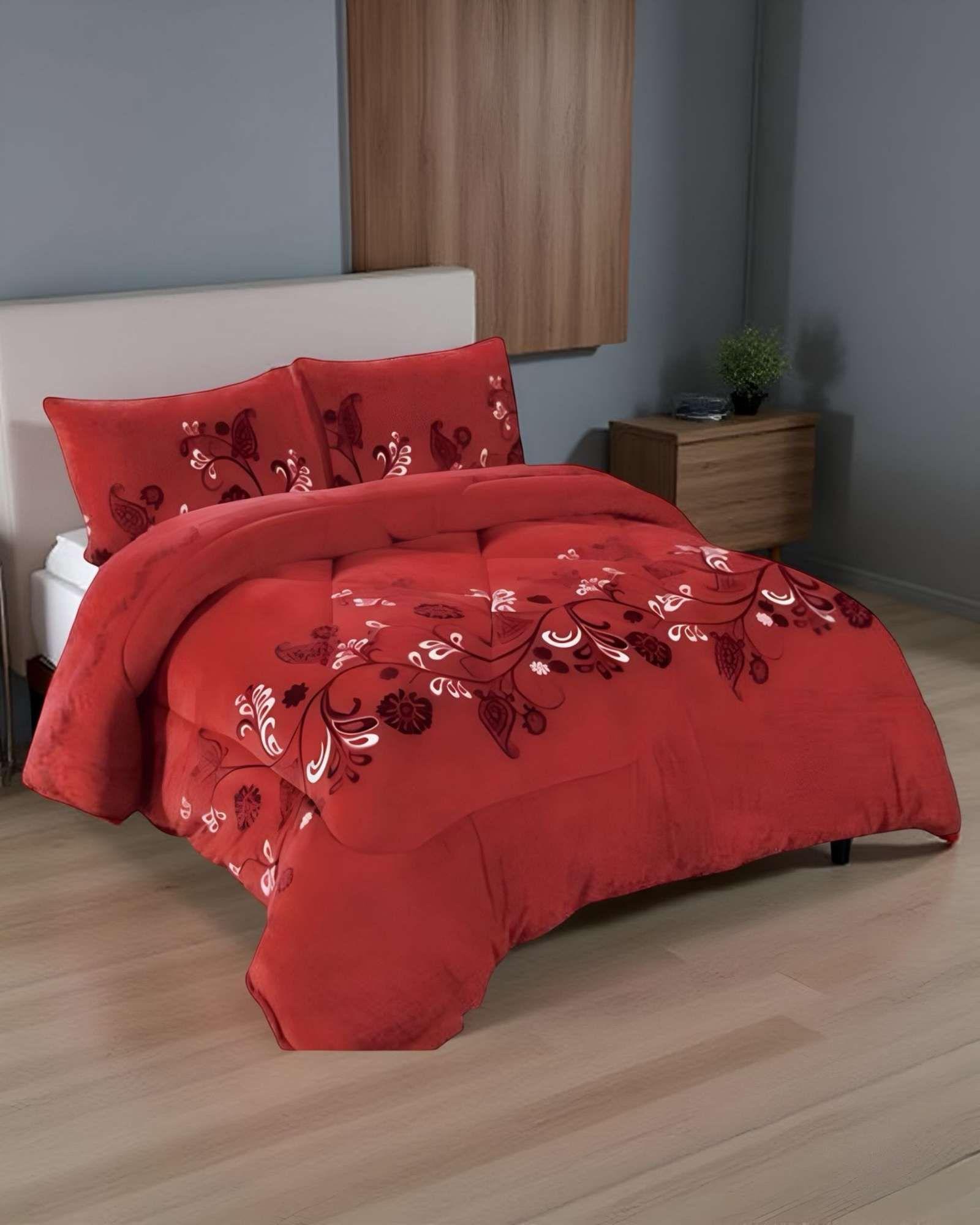COBERTOR ELEGANTE DE INVIERNO PLUSH CON CHIPORRO PLAZA Y MEDIA S44-2