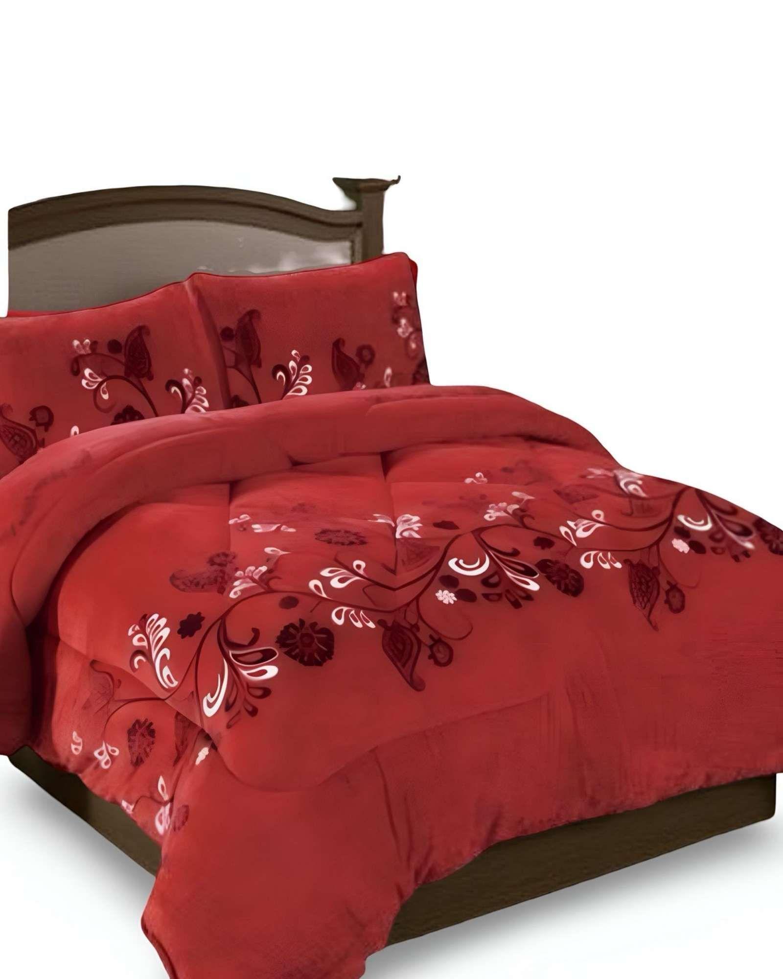 COBERTOR ELEGANTE DE INVIERNO PLUSH CON CHIPORRO PLAZA Y MEDIA S44-3