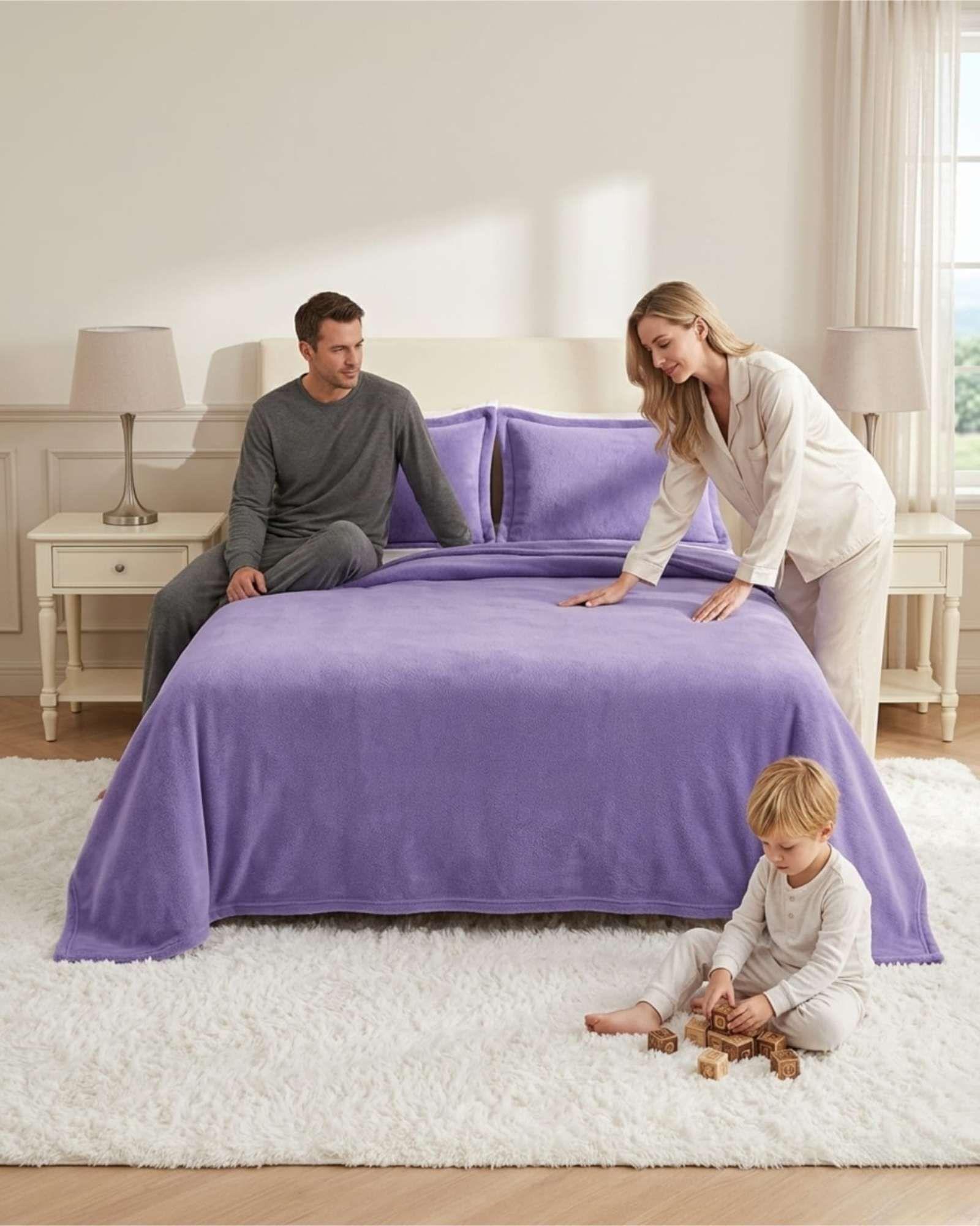 Juego De Sabanas De Polar Ultra Suave 2 Plazas m5-2