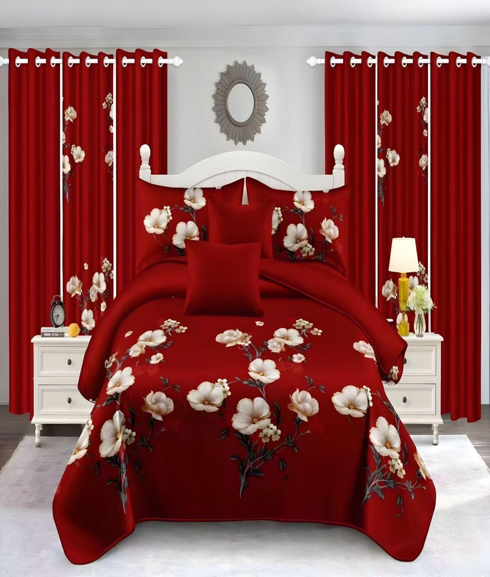 CUBRECAMA QUILT 7 PIEZAS CON CORTINA Y SABANAS 2 PLAZAS  T04-2