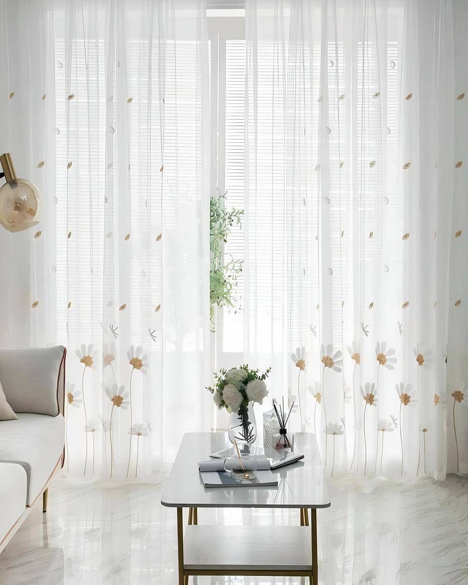 Pack de Visillo transparente con textura 140x230cmv14-0