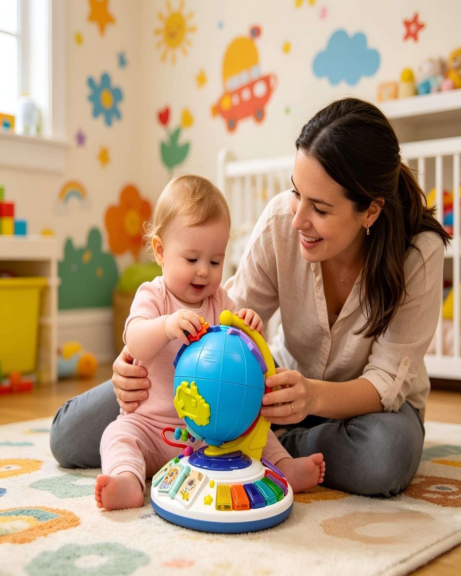 Juguete Didáctico Globo Terráqueo Interactivo con Luces y Sonido-2