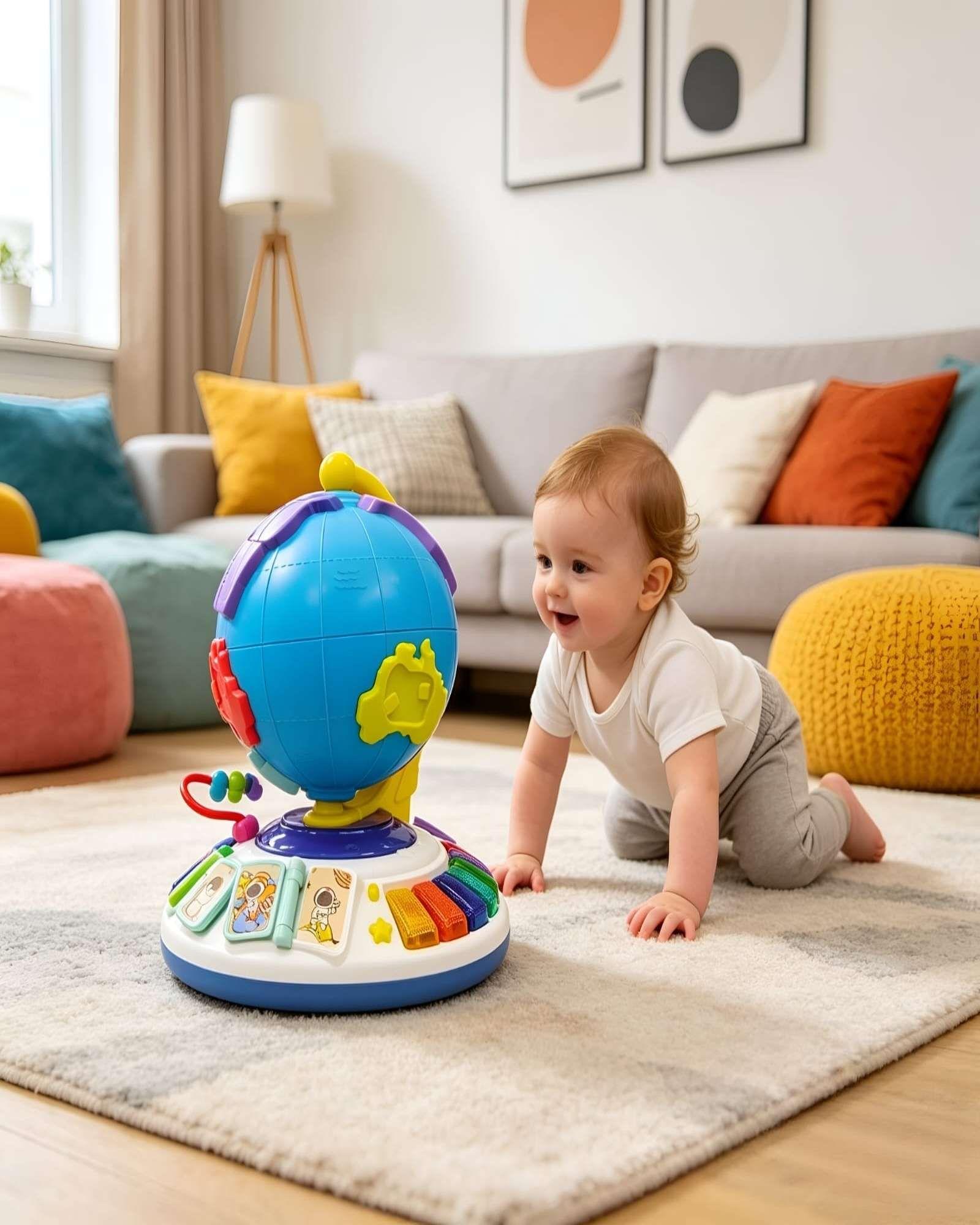 Juguete Didáctico Globo Terráqueo Interactivo con Luces y Sonido-4