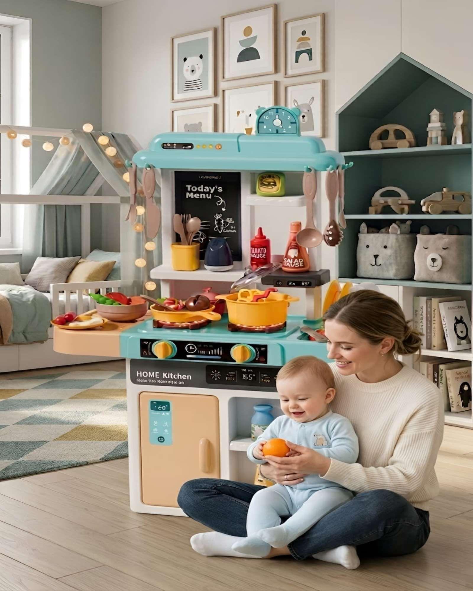 Cocina de Juguete Infantil 43 Piezas con Luz y Sonido 68 cm 01-0