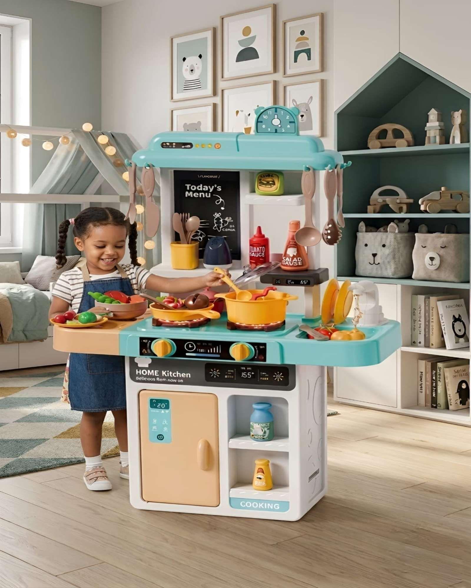 Cocina de Juguete Infantil 43 Piezas con Luz y Sonido 68 cm 01-2