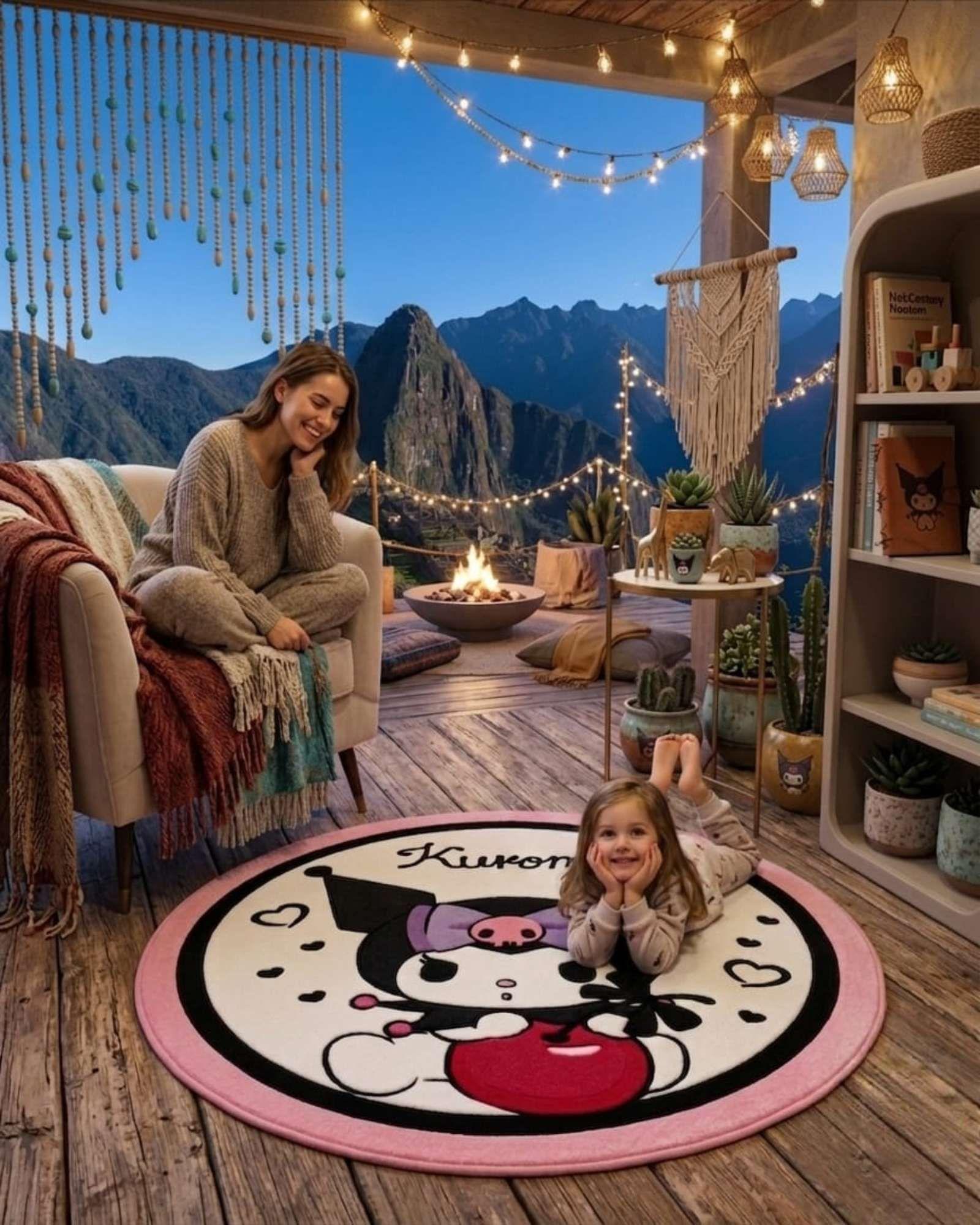 Alfombra Decorativa Infantil Circular de 80cm De Kurumi m4-3