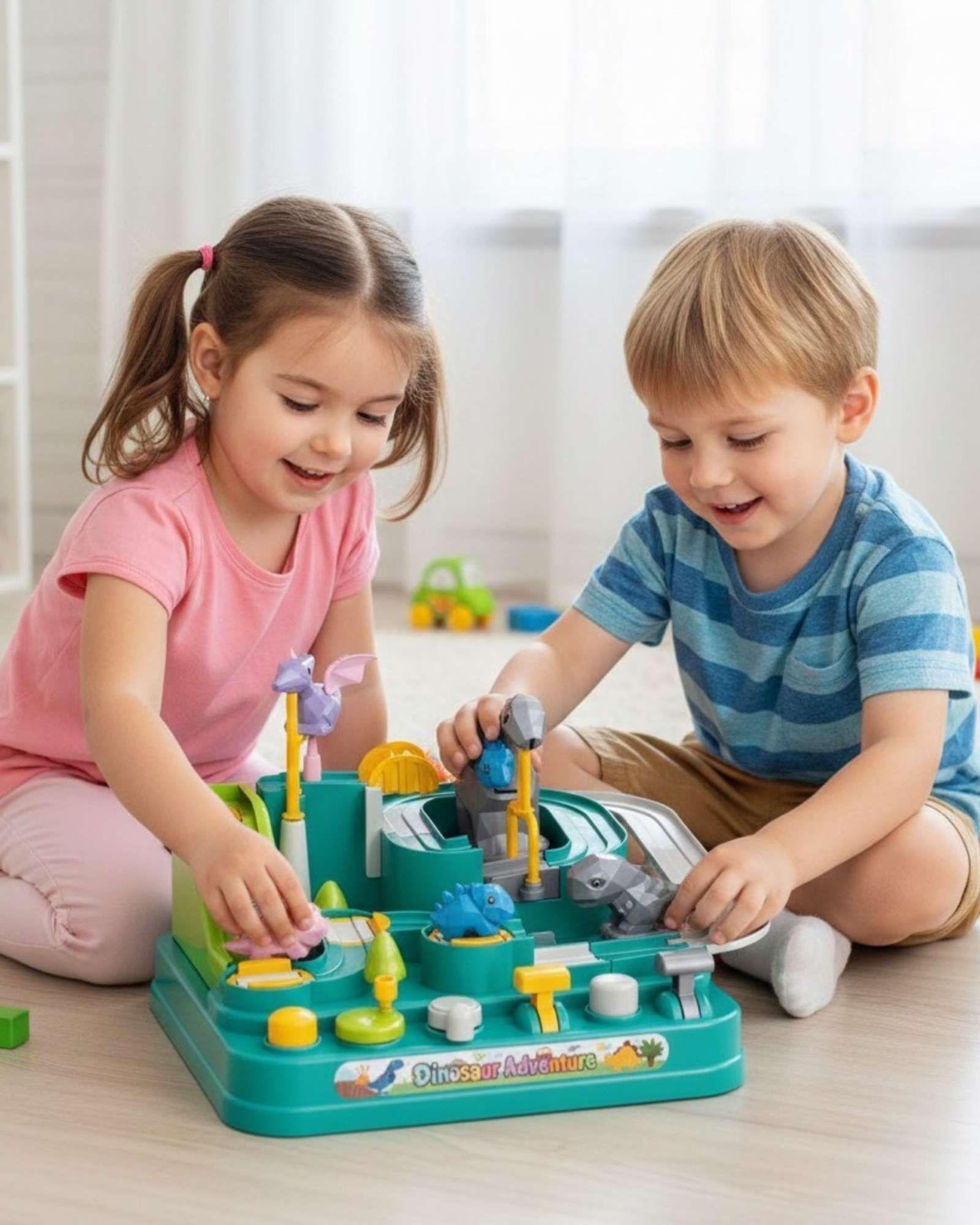 Juego de Pista de Carreras Dinosaur Adventure Didáctico y de Habilidad-0