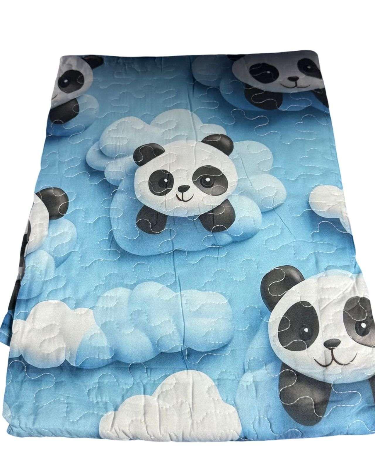 CUBRECAMA QUILT DE VERANO NIÑA NIÑO INFANTIL PANDA-3