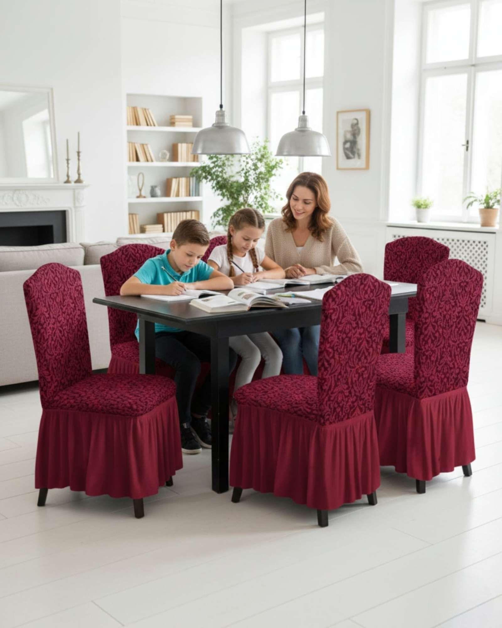 JUEGO DE 6 FUNDAS DE SILLA TEJIDO 3D M5-3