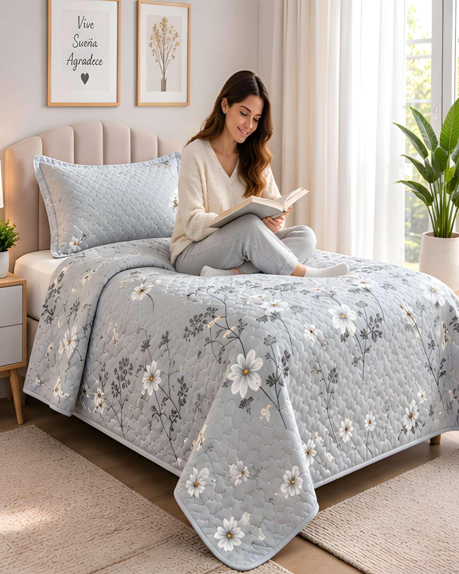 Set de Cubrecama y Funda de Almohada 1.5 plaza 180x230cm A23-1
