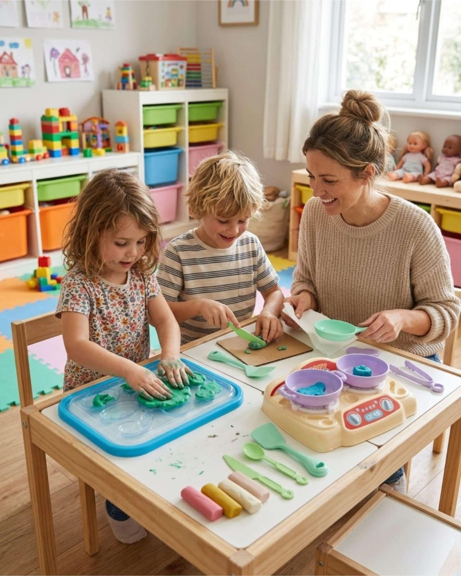 Juguete Cocina De Arcilla Moldeable Infantil Didactico Con Accesorios-4