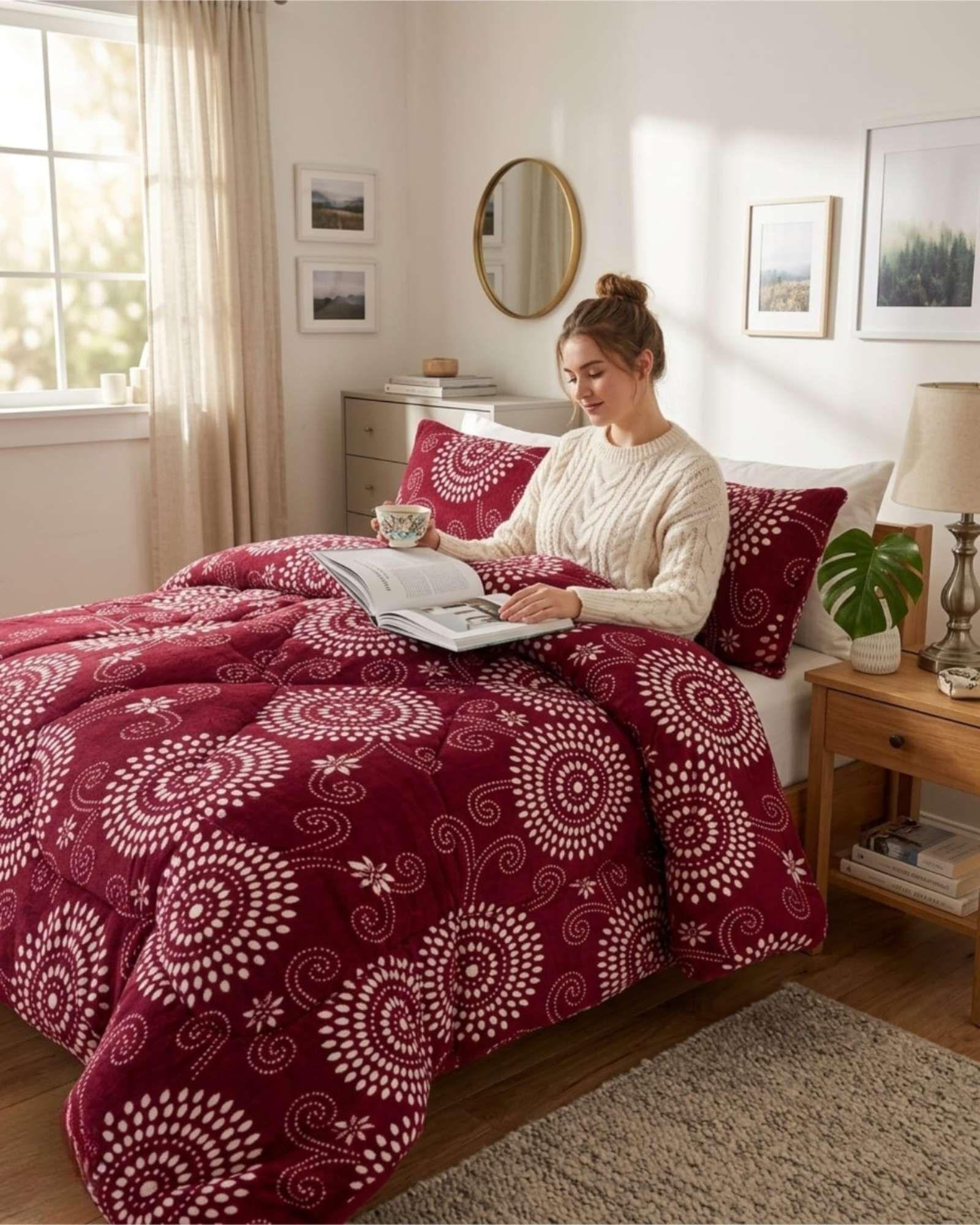 Plumón Térmico 2 Plazas Plush y Chiporro Extra Cálido Invierno A12-2