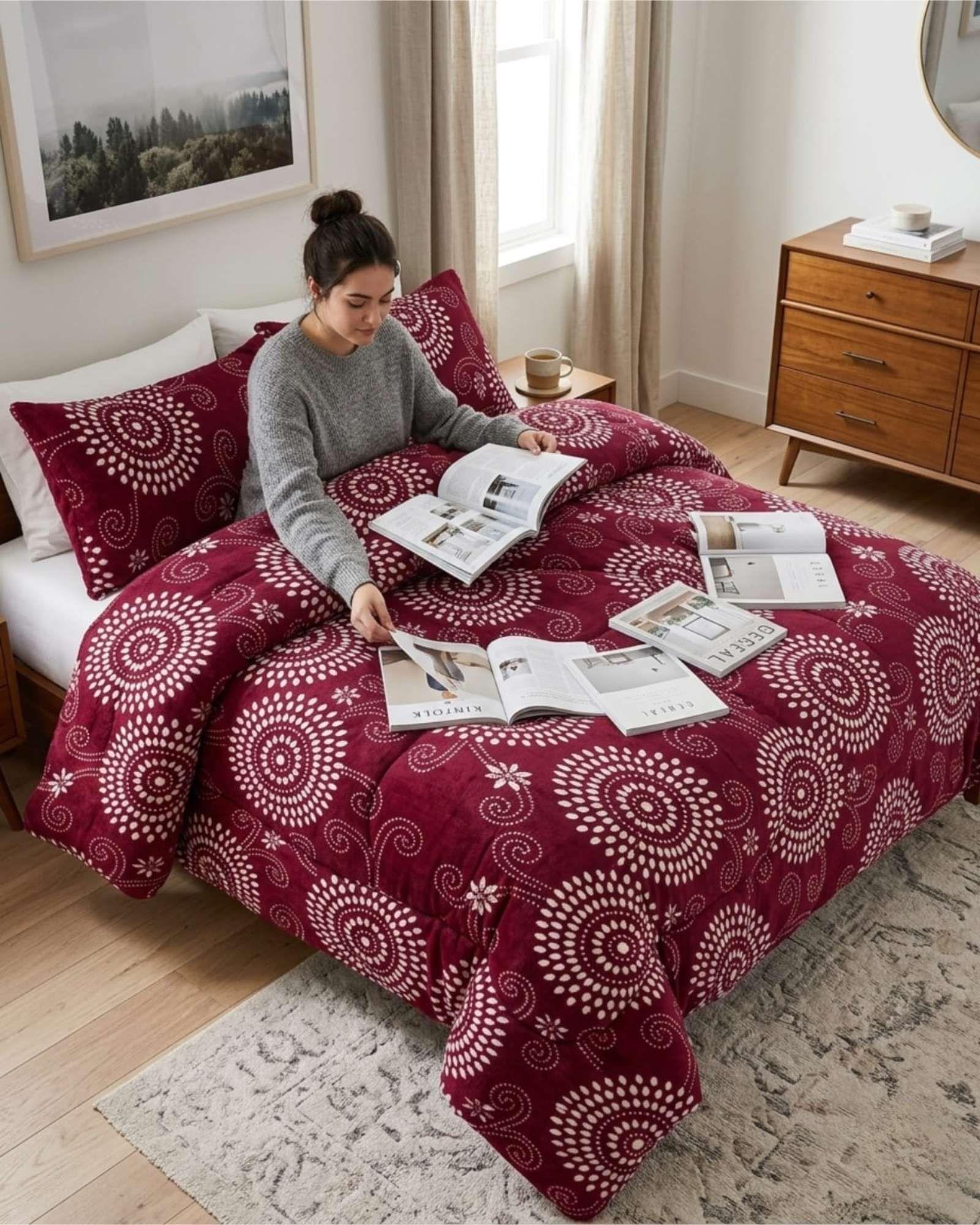 Plumón Térmico 2 Plazas Plush y Chiporro Extra Cálido Invierno A12-4