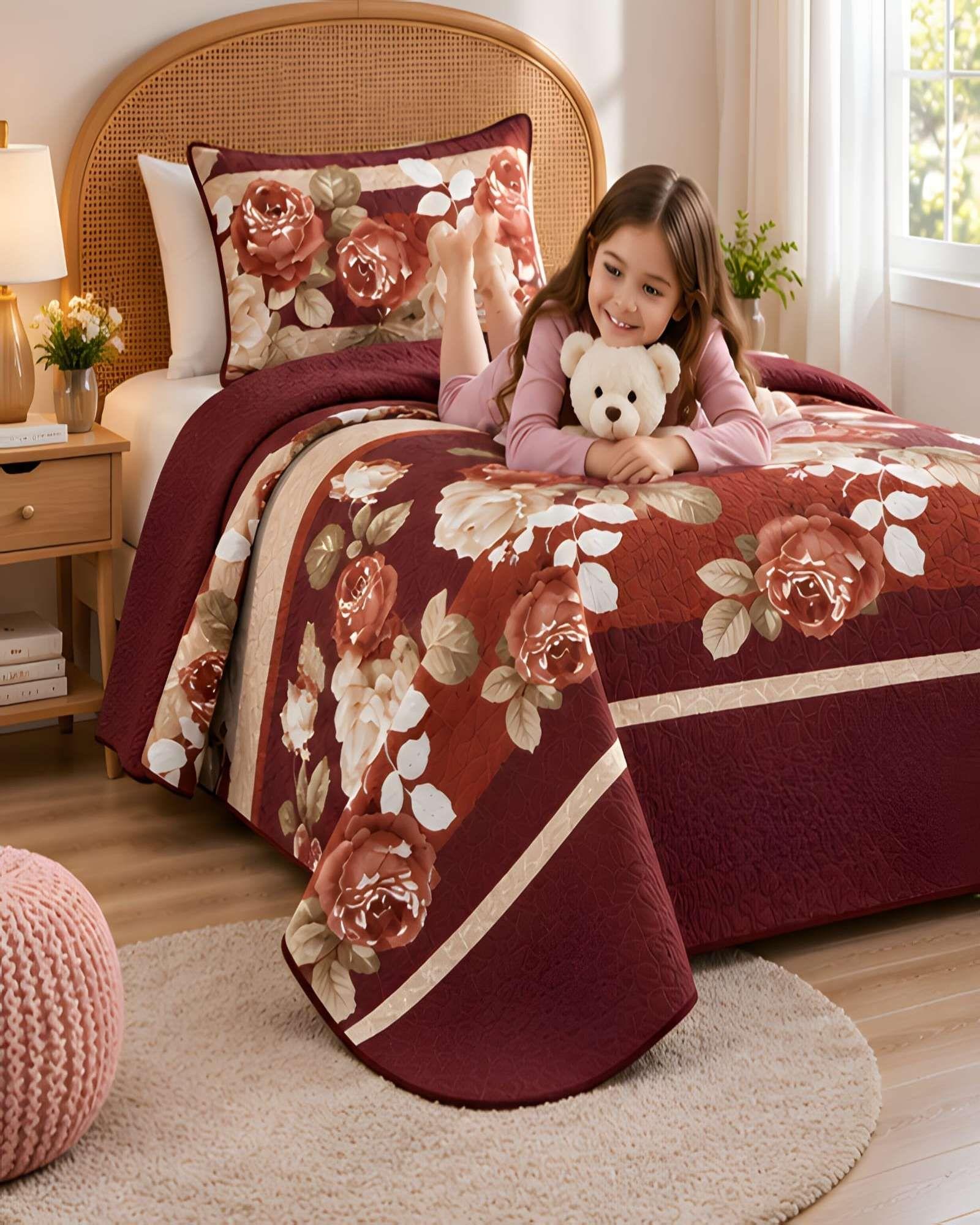 Cubrecamas Quilt de Verano Plaza y Media con Funda 08-0