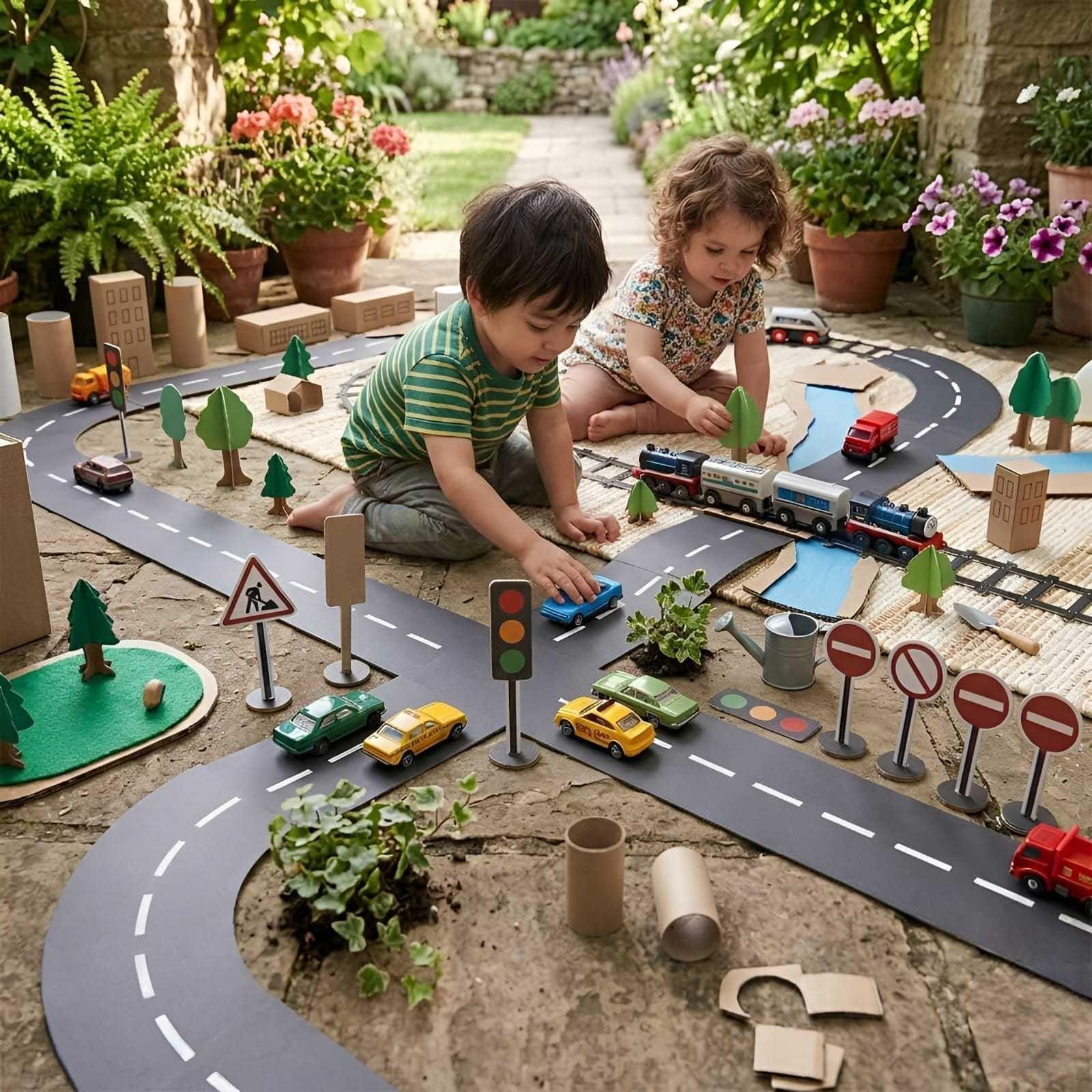 Set de Cintas Adhesivas de Pista de Autos y Trenes-3