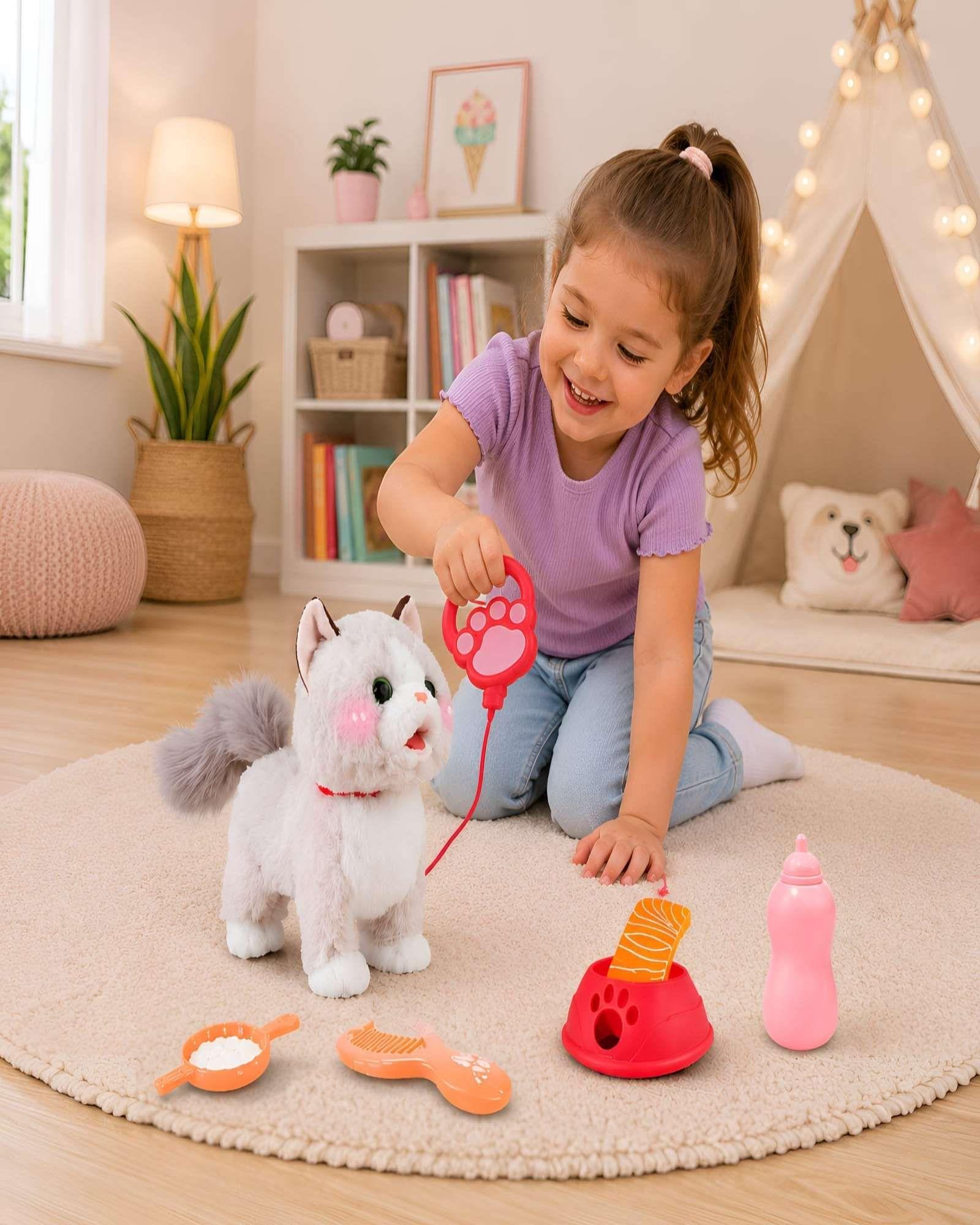 Mascota Interactiva Gato de Peluche con Accesorios-2