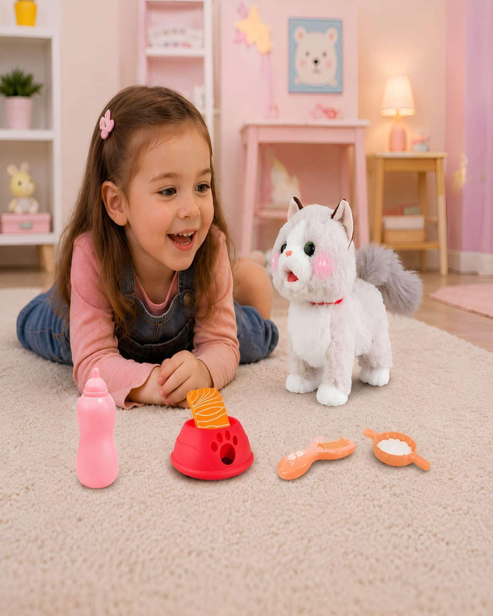 Mascota Interactiva Gato de Peluche con Accesorios-4