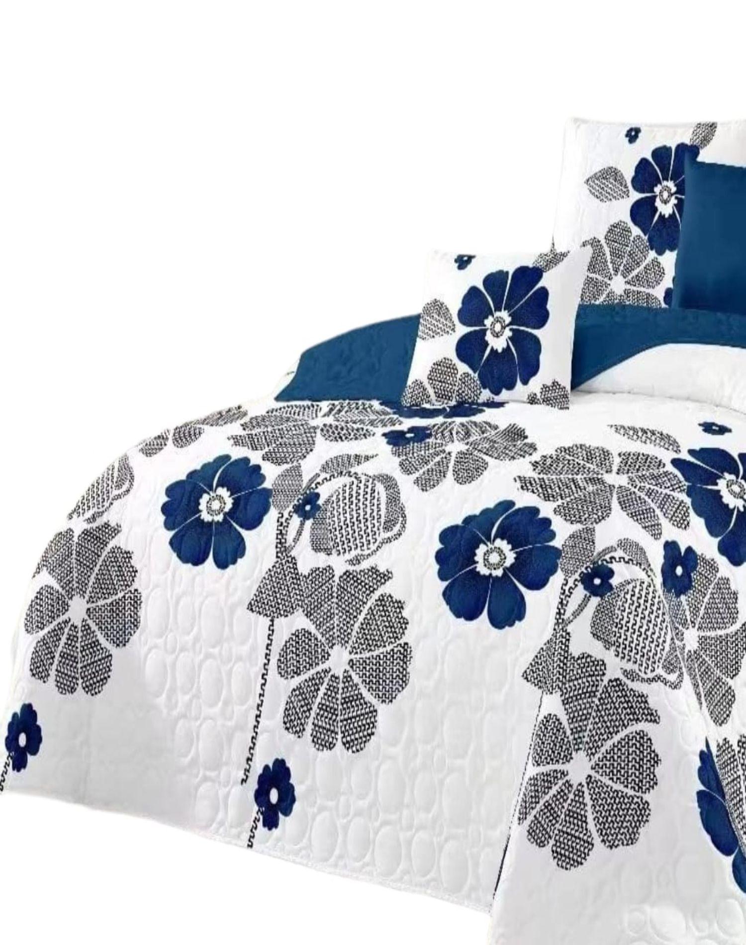 Cubrecama Quilt Diseño 2 Plazas - Primavera Verano B5-1