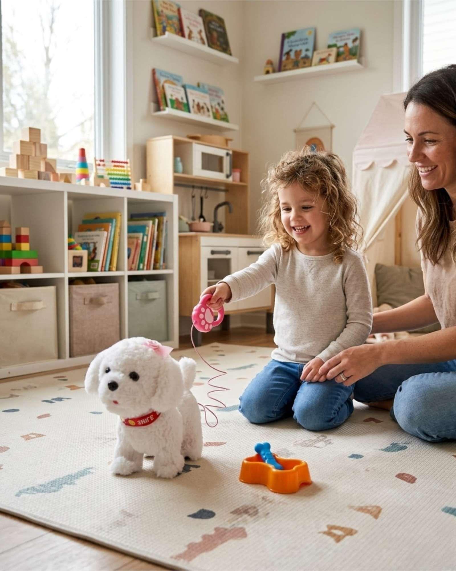 Perrito Poodle de Peluche Electrónico con Movimiento y Sonido -4