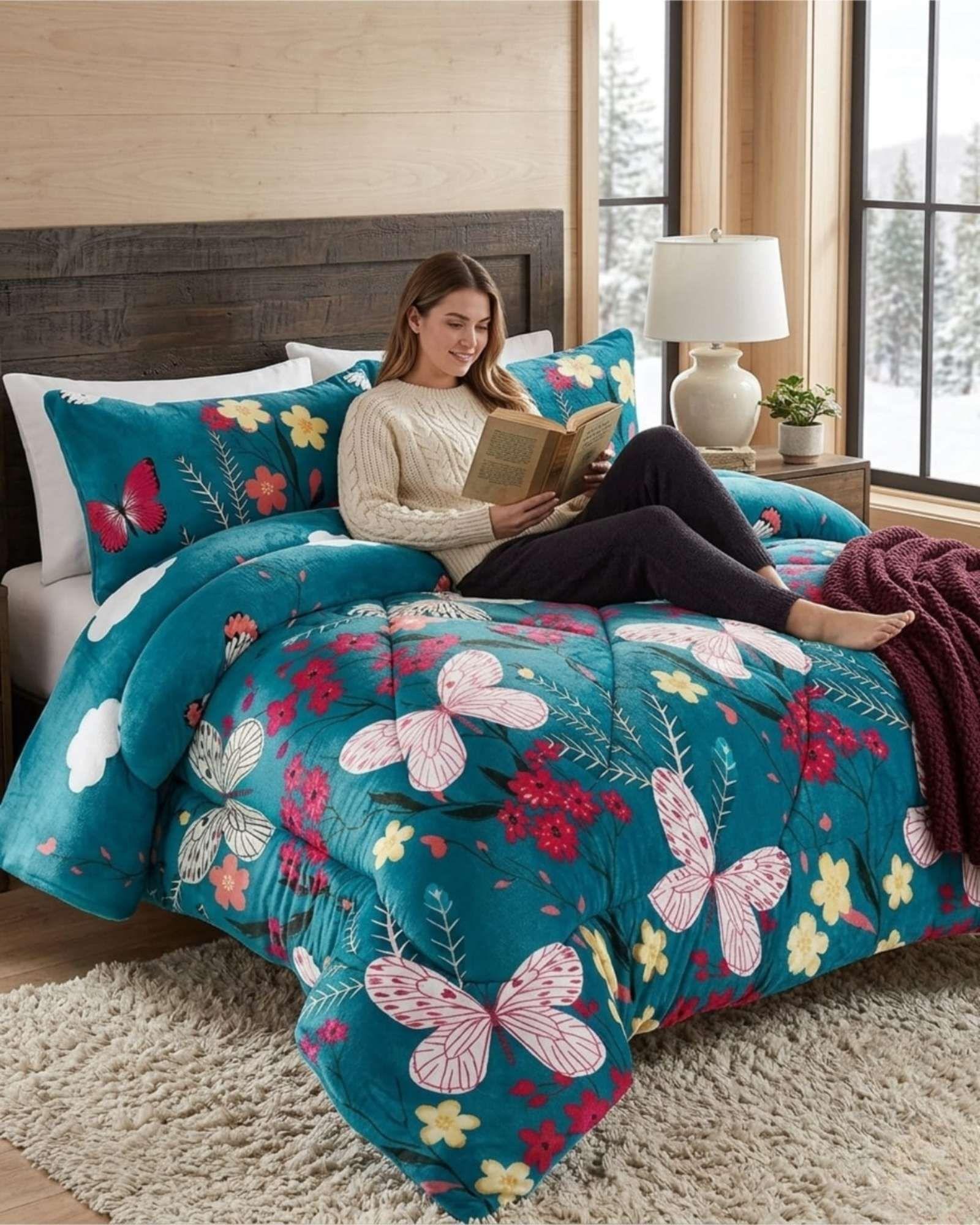 Plumón Térmico 2 Plazas Plush y Chiporro Extra Cálido Invierno A14-3