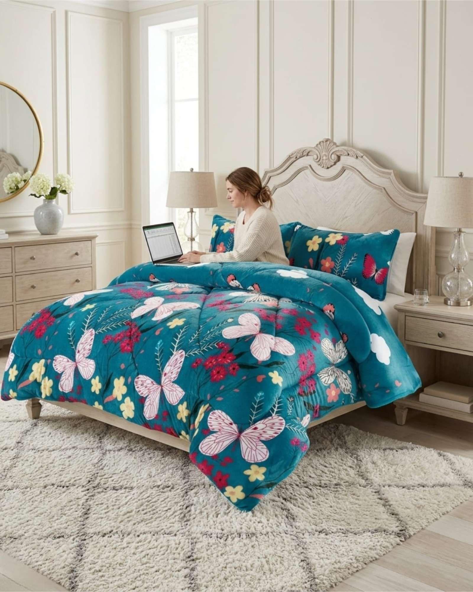 Plumón Térmico 2 Plazas Plush y Chiporro Extra Cálido Invierno A14-4