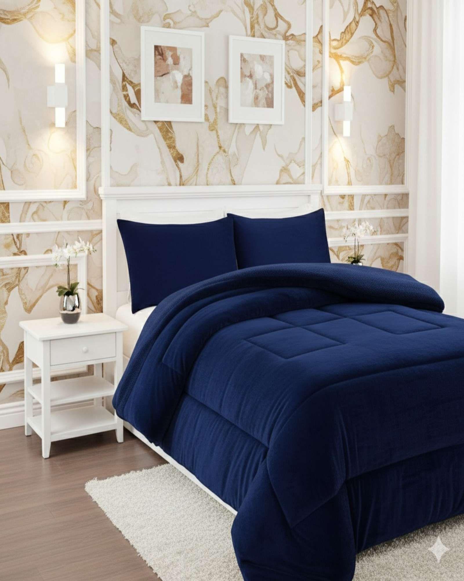 Cubrecama Premium Plush y Chiporro - azul tamaño King-3