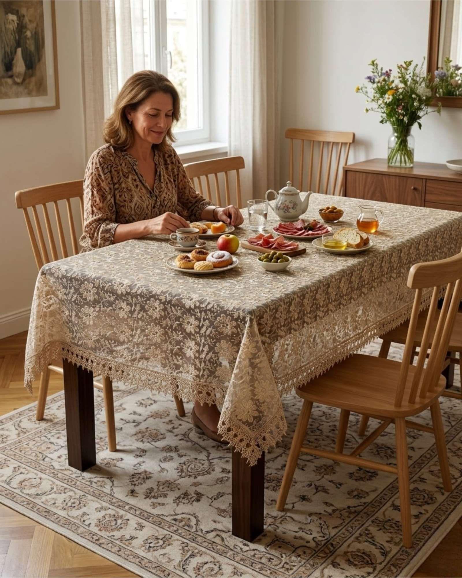 Mantel de Encaje Bordado Premium 150x220cm m4-2