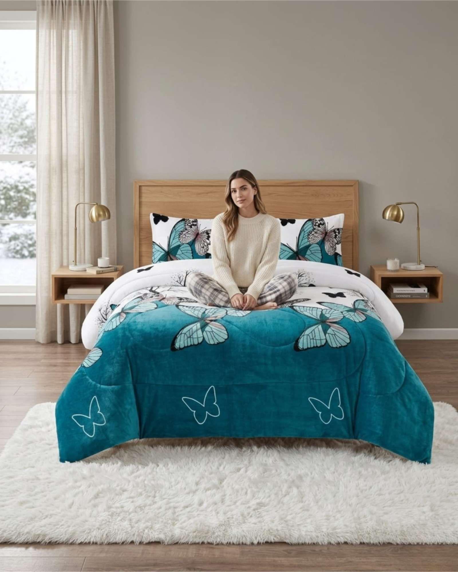 Cubrecama Plush 2 Plazas con Chiporro Térmico Extra Suave Invierno 04-3