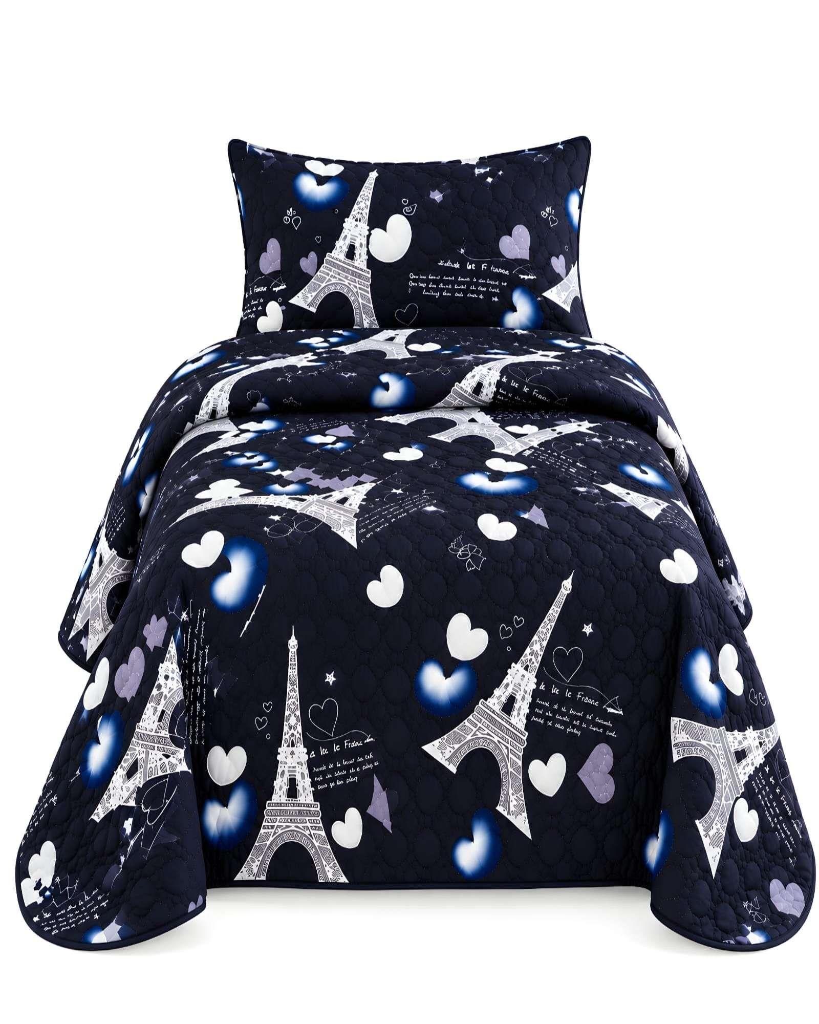 Cubrecamas Quilt De Verano Plaza Y Media Mas Funda De Almohada m1-5