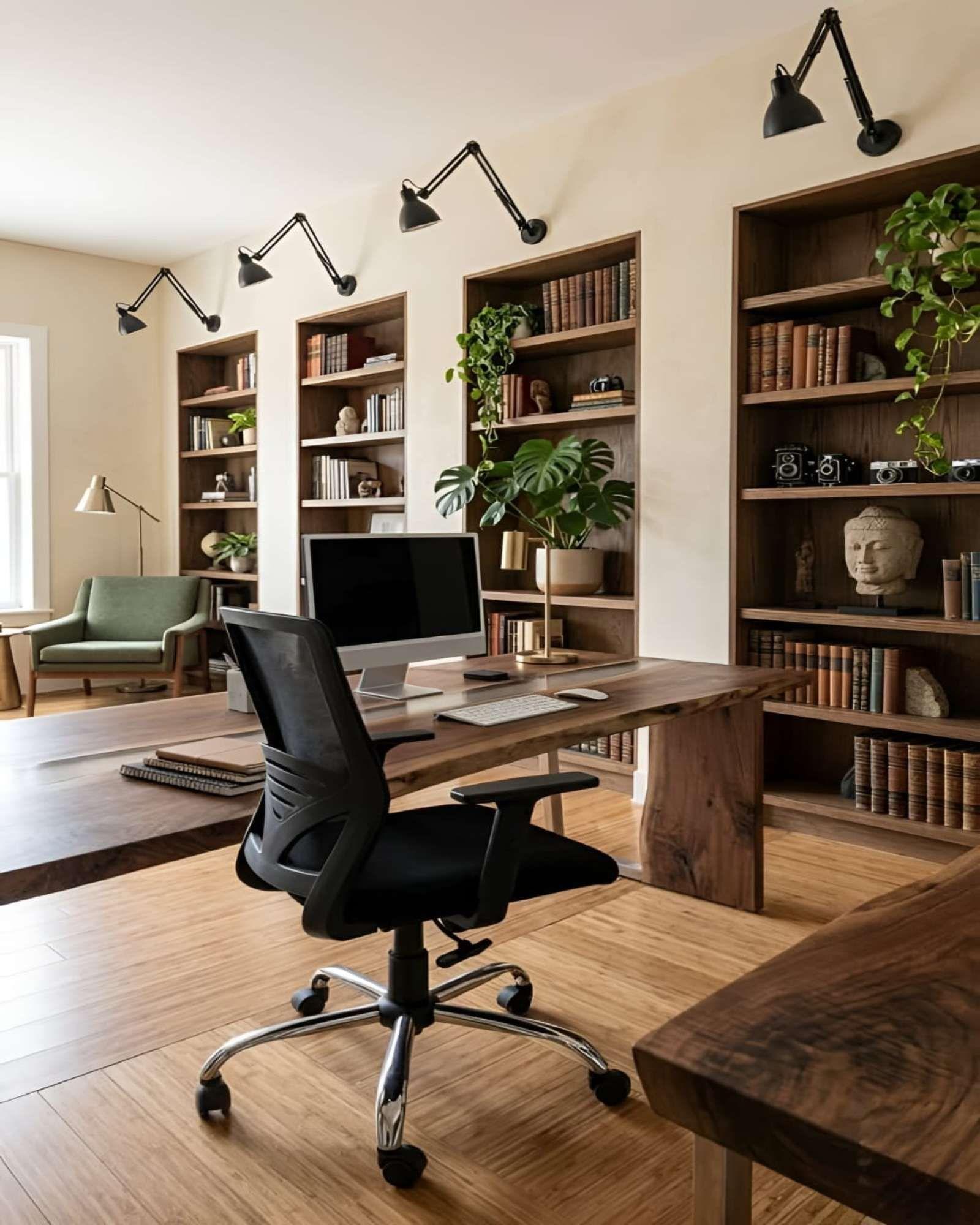 Silla de Escritorio Ergonómica con Apoyabrazos Abatibles-2