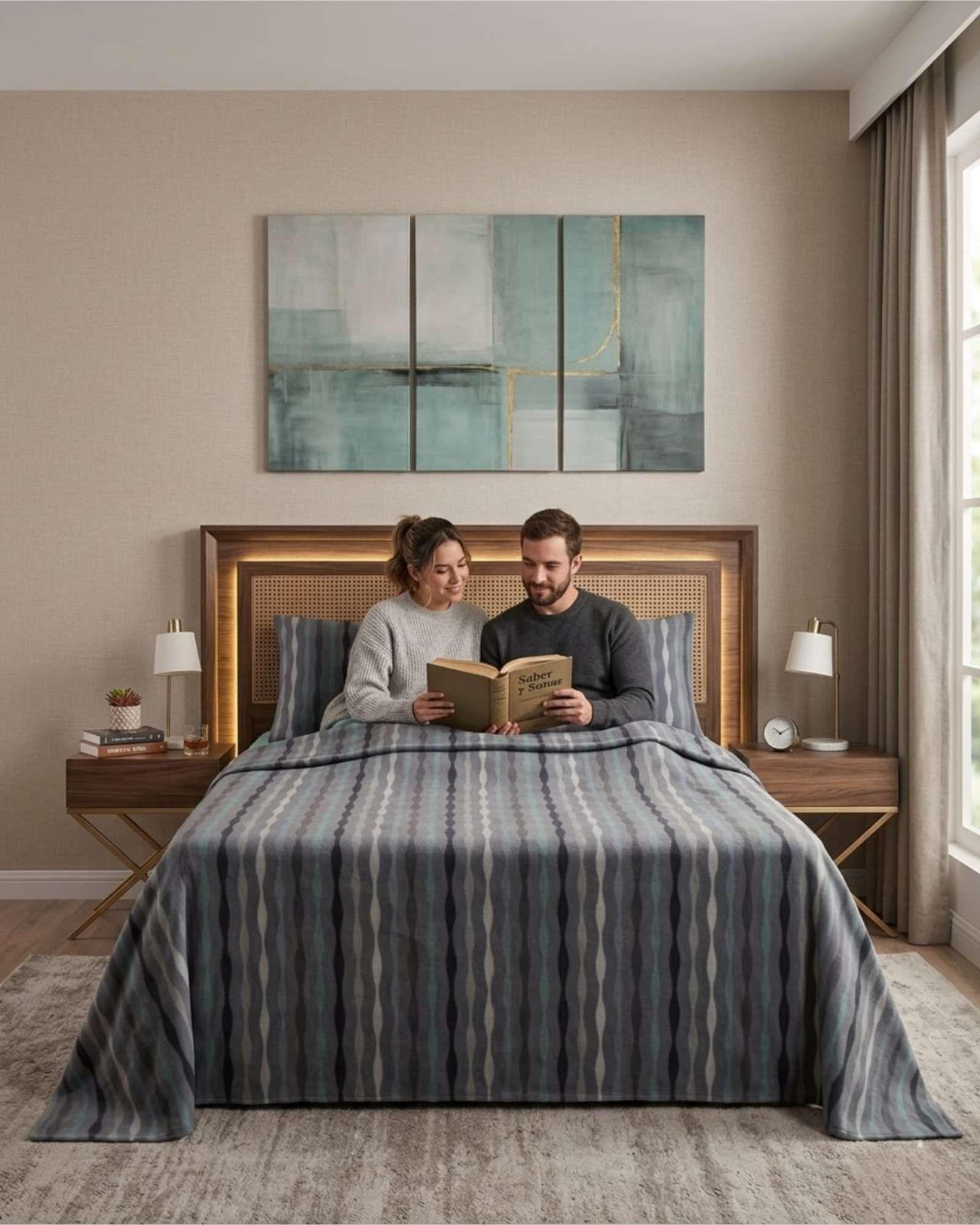 Juego de Sabanas Polar Plaza y Media Diseños Estampados Invierno m2-3