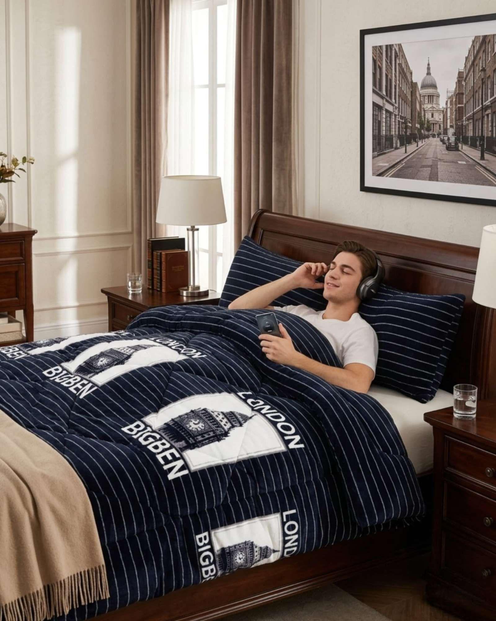 Plumón Térmico 2 Plazas Plush y Chiporro Extra Cálido Invierno A6-3