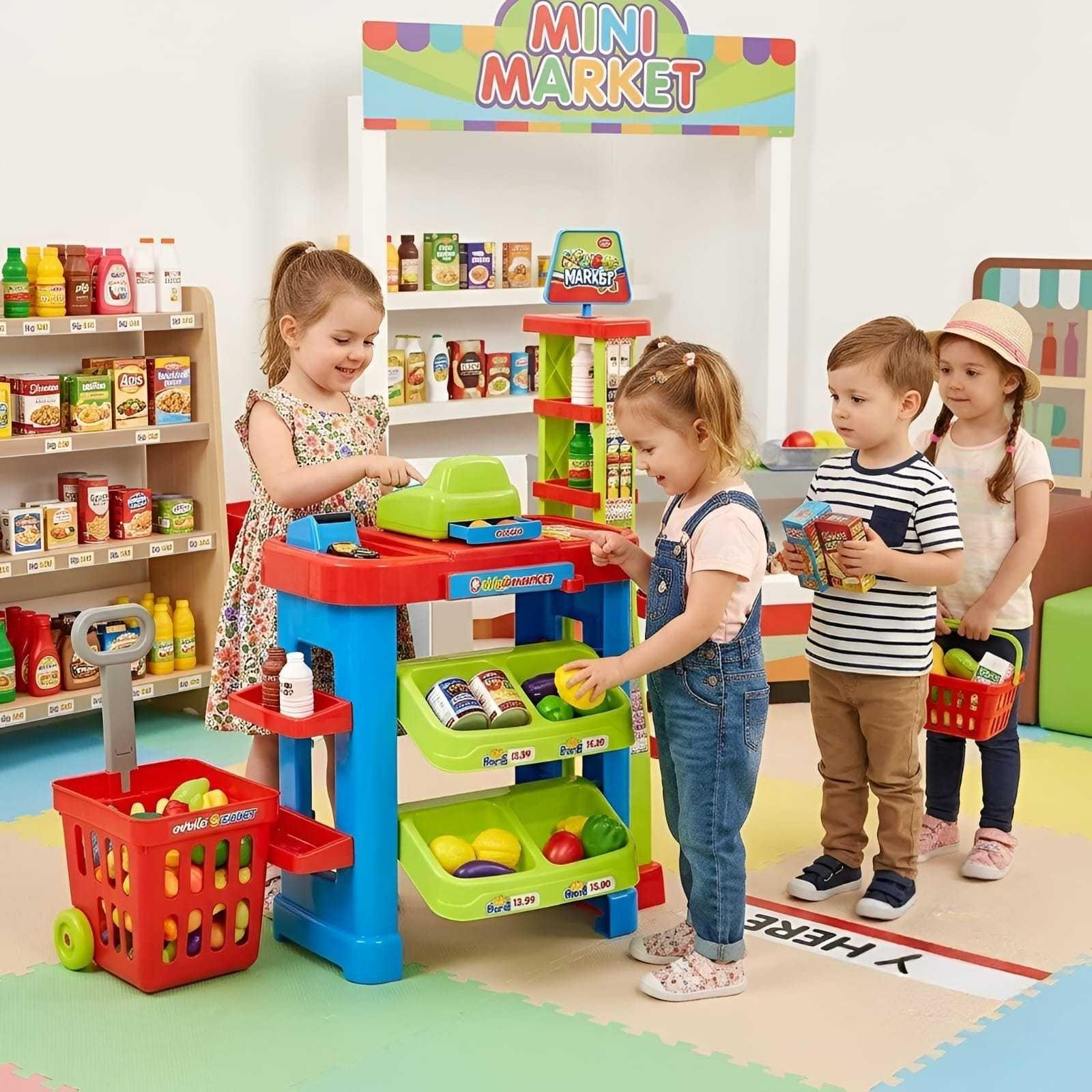 Juguete Set de Supermercado Infantil con Carrito y Accesorios-3