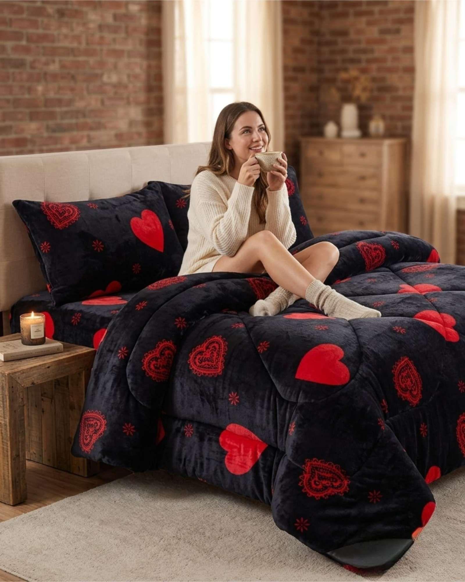 Plumón Térmico 2 Plazas Plush y Chiporro Extra Cálido Invierno A20-3