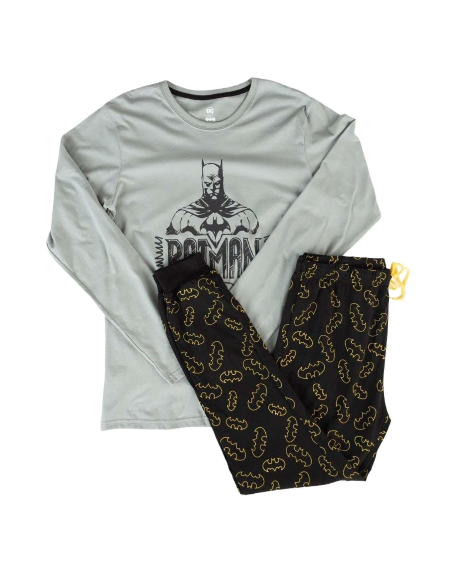 Pijama Hombre Batman Micropolar Térmico Invierno Talla M B2-4