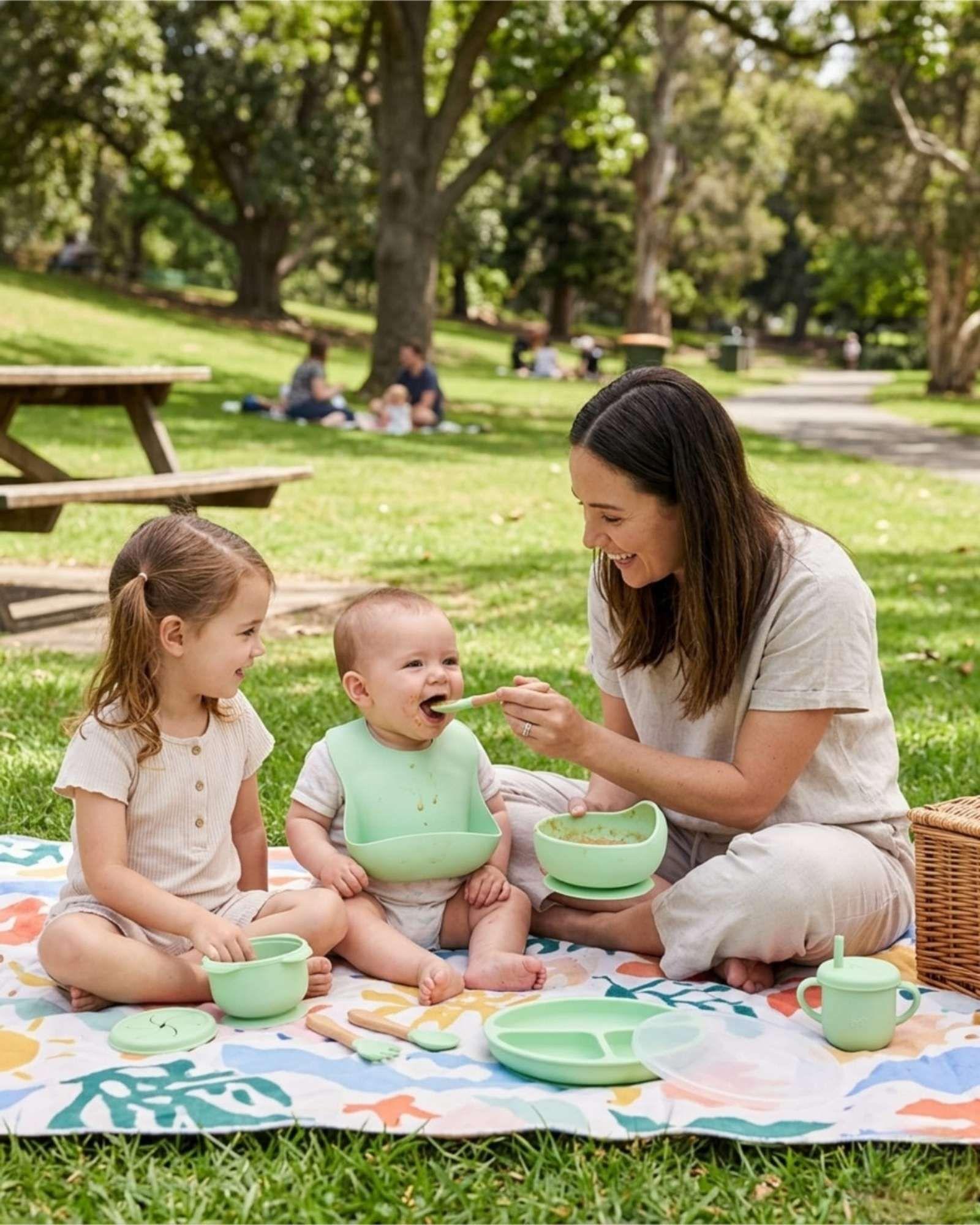 Set De Alimentación De Silicona Con Tapa Para Bebé Libre BPA 10 piezas A1-4