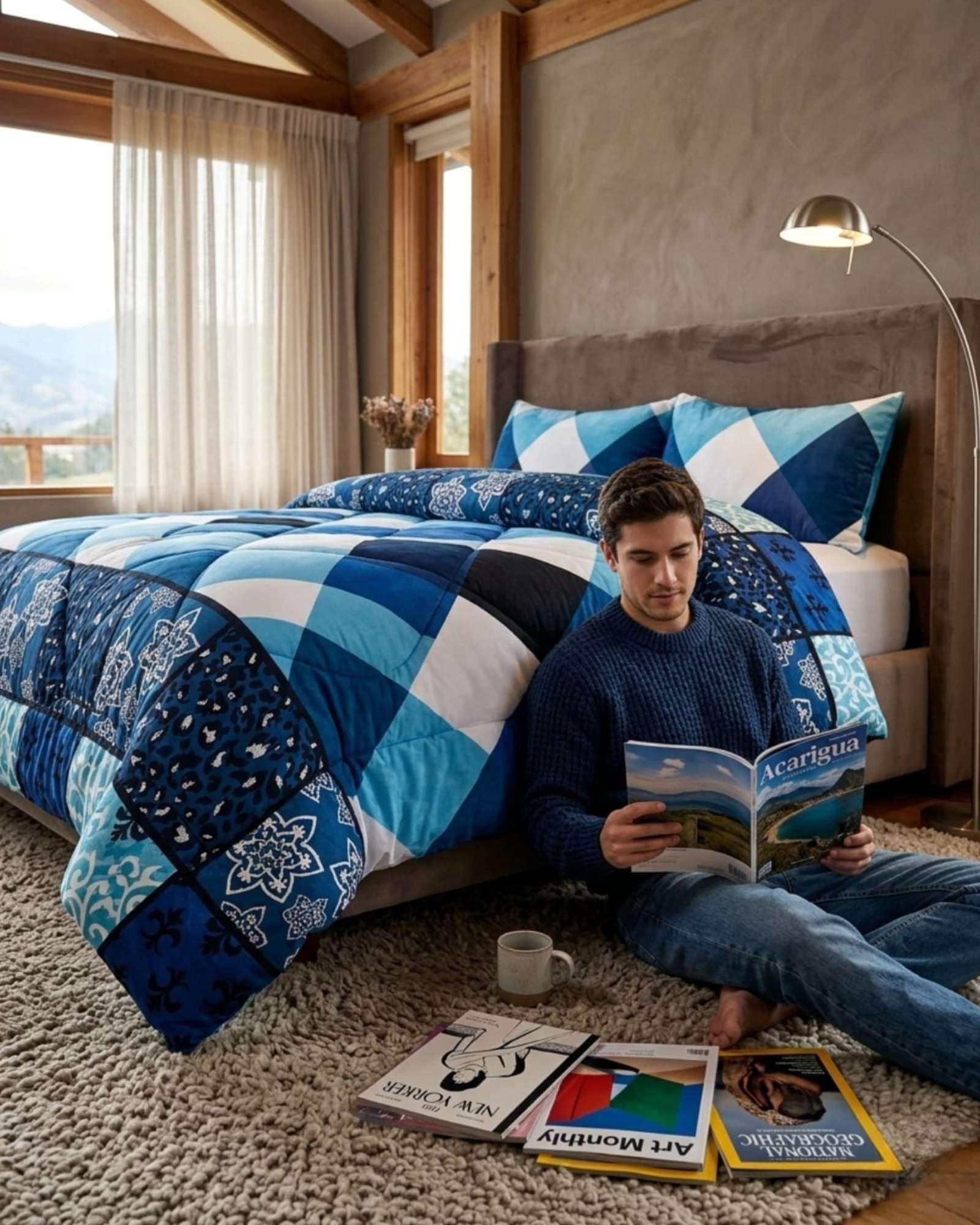 Plumón Térmico 2 Plazas Plush y Chiporro Extra Cálido Invierno A16-3