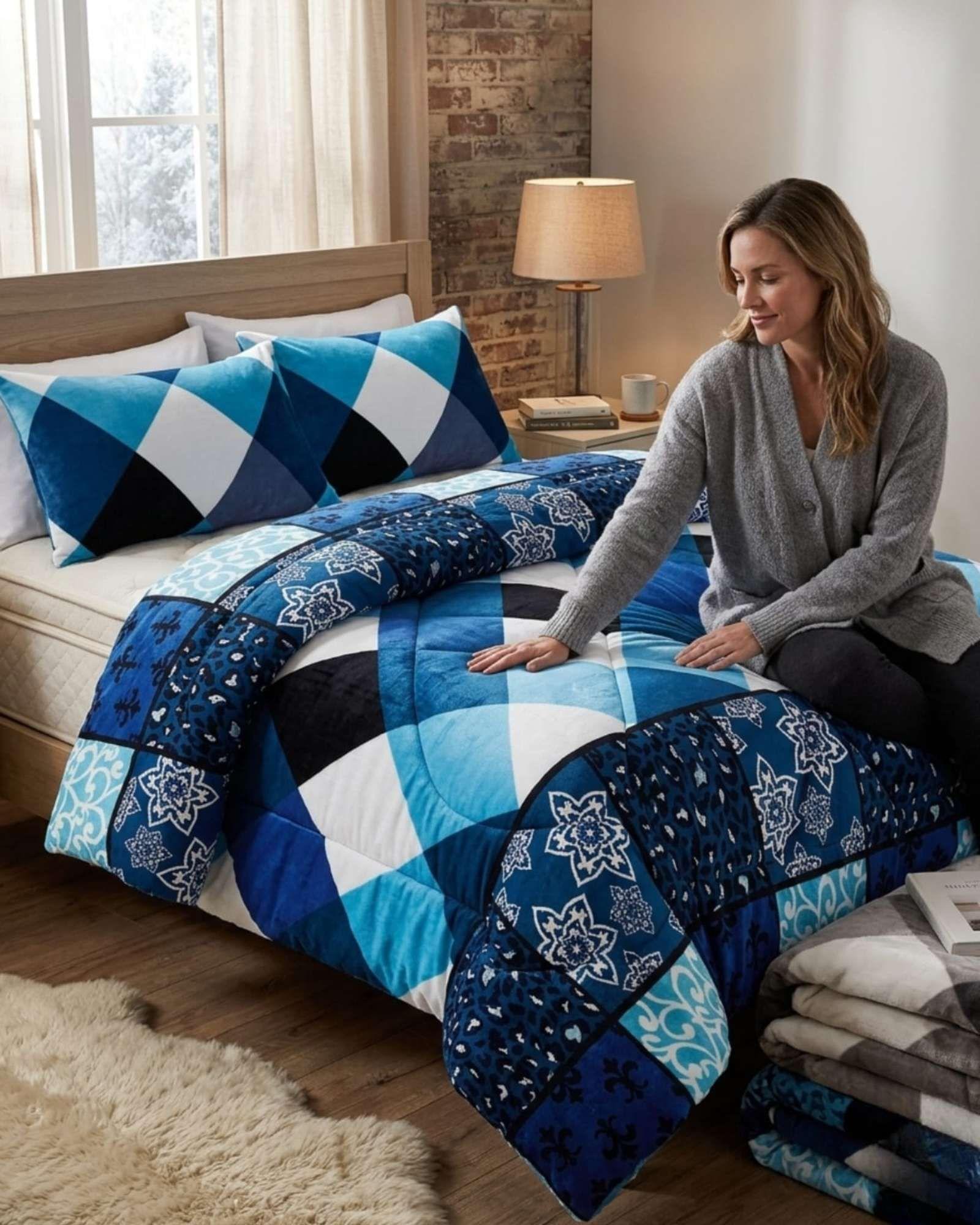 Plumón Térmico 2 Plazas Plush y Chiporro Extra Cálido Invierno A16-4