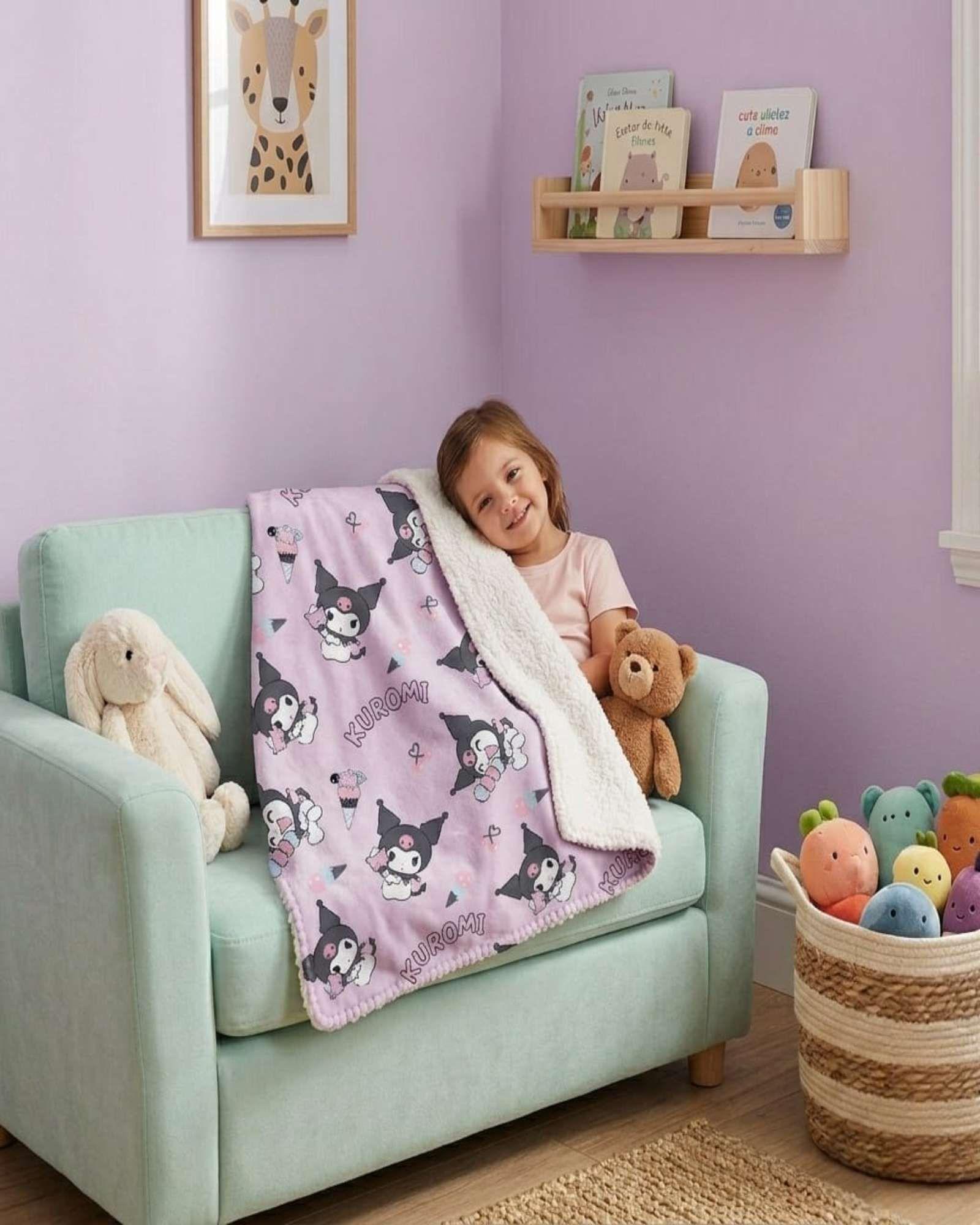 Manta Polar con Reverso Sherpa 127 x 152 cm Diseño Estampado B1-0