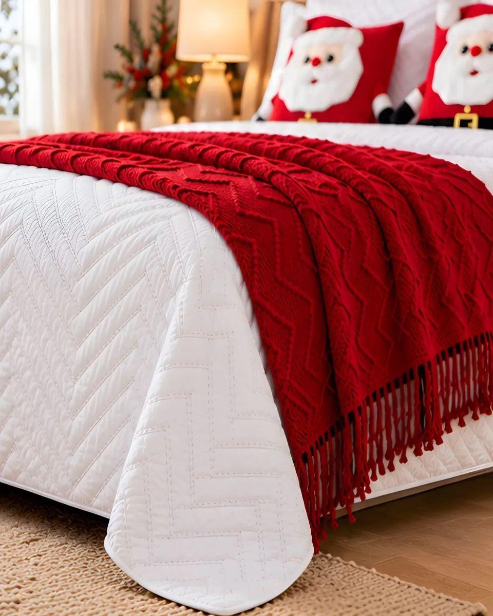 Set de Cama Navideño con Cubrecamas y 2 Fundas de Cojin King m20-0
