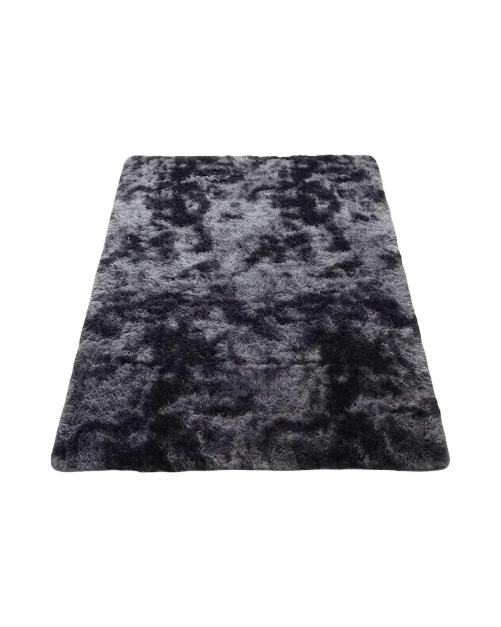 Alfombra Pasillera Shaggy 60x200 cm Pelo Largo Suave negro-2