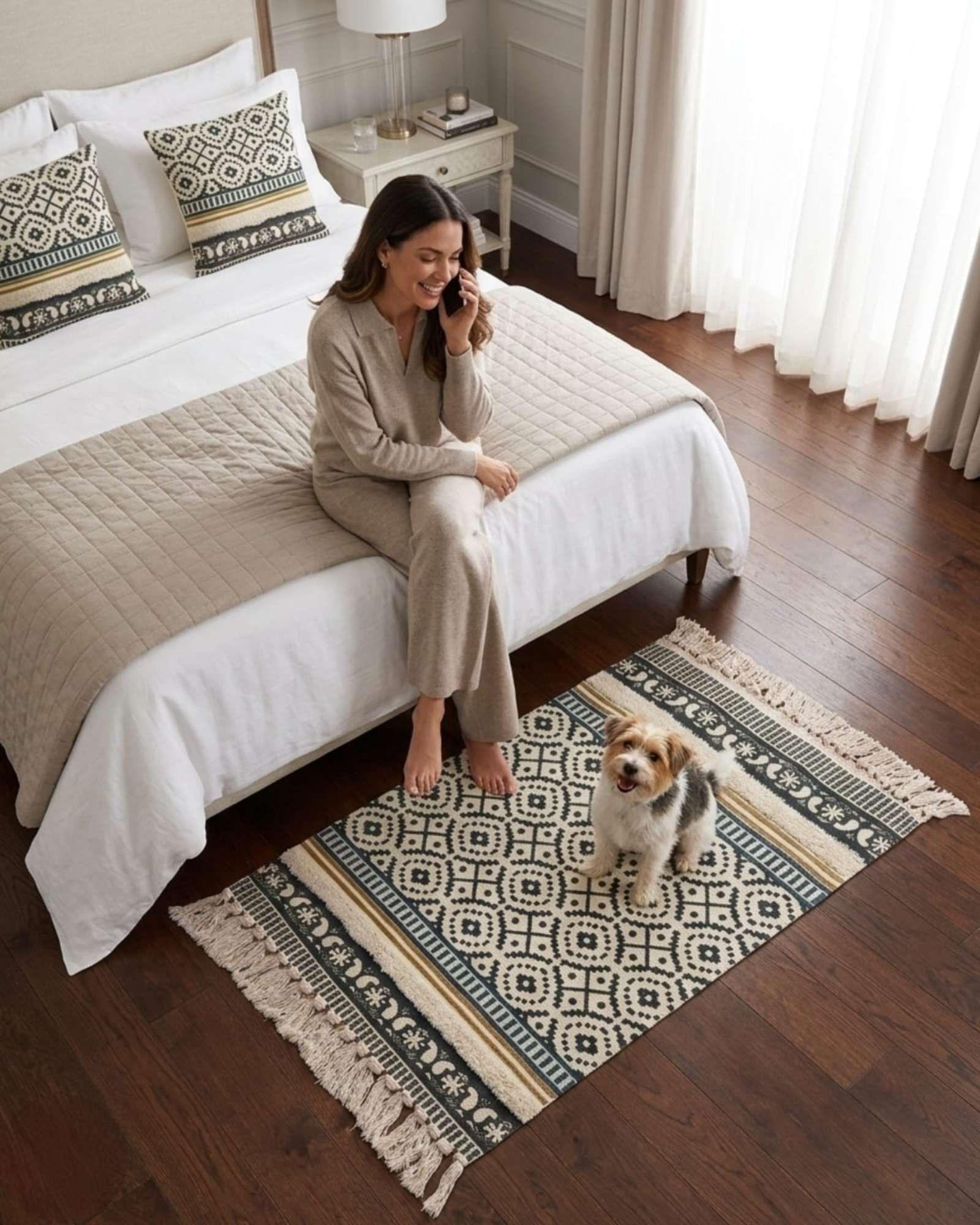 Alfombra Decorativa 60x90 cm Estampada con Relieve Tufting A4-3