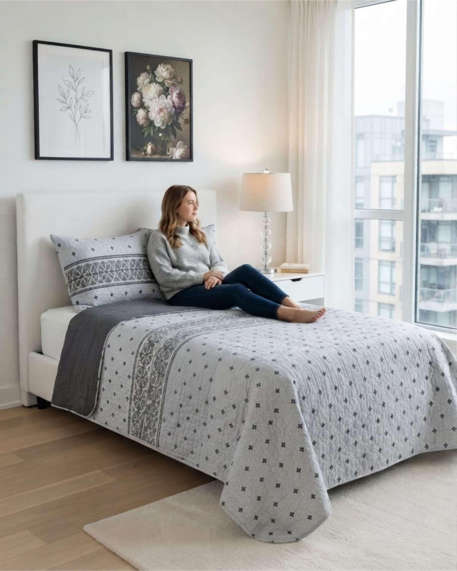 Set Cubrecama Verano 1.5 Plazas con 1 Funda para Almohada Liviana-3