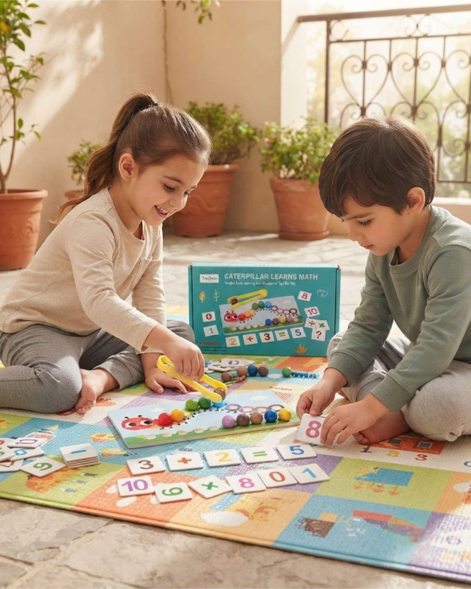 Juego Didactico Tablero De Madera Con Pinzas Cuentas Y Numeros -1