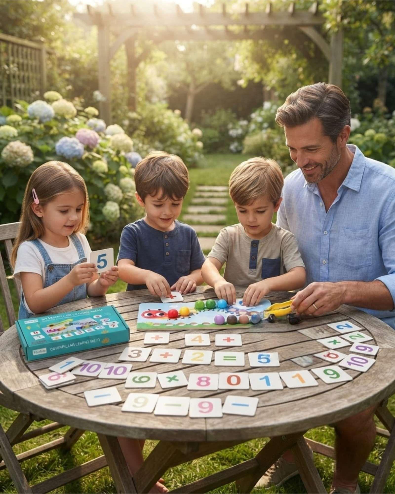 Juego Didactico Tablero De Madera Con Pinzas Cuentas Y Numeros -4