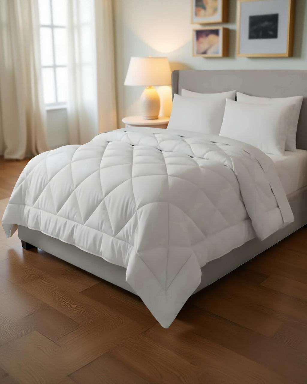 CUBRECAMA PLUMÓN NORDICO 2 PLAZAS BLANCO MAS 2 FUNDAS ALMOHADA-2